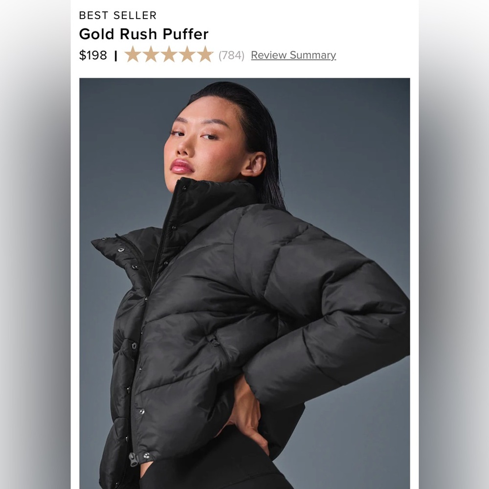 Alo Gold Rush Puffer jacket